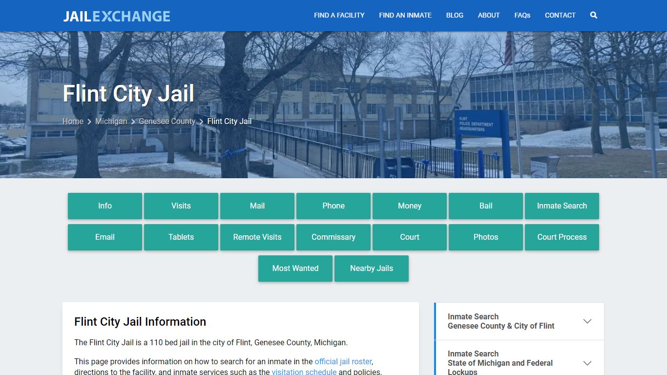 Flint City Jail, MI Inmate Search, Information - Jail Exchange